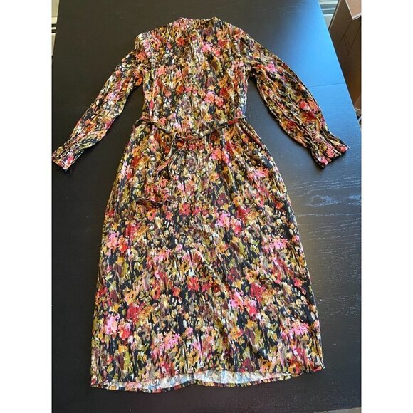 Minimum Chalotthea Women Abstract Floral Print Long Sleeve Maxi Dress Si… - Picture 5 of 14